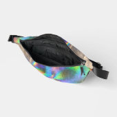 Metallic Silver Rainbow Holographic Glam Luxury Bauchtasche (Offen)