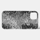Metallic Silver Sequins Look Disco Mirrors Bling Case-Mate iPhone Hülle (Rückseite (Horizontal))