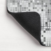 Metallic Silver Sequins Look Disco Mirrors Bling Mousepad (Ecke)