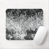 Metallic Silver Sequins Look Disco Mirrors Bling Mousepad (Mit Mouse)