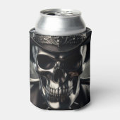 Metallic Skull Cowboy Can Cooler Dosenkühler (Kanne Vorderseite)