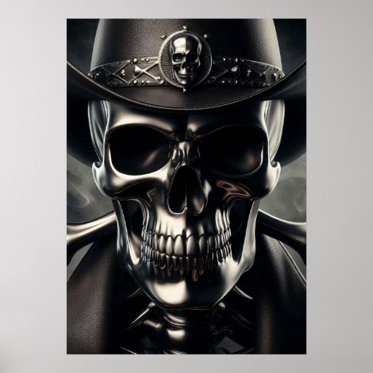 Metallic Skull Cowboy Poster (Vorne)