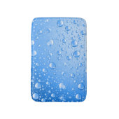 Metallic Sky Blue Rain Drops Badematte (Vorderseite Vertikal)