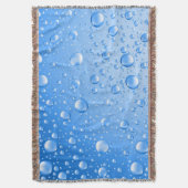 Metallic Sky Blue Rain Drops Decke (Vorderseite Vertikal)