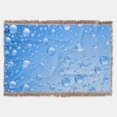 Metallic Sky Blue Rain Drops Decke (Vorderseite)