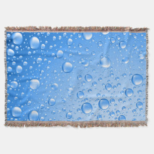 Metallic Sky Blue Rain Drops Decke