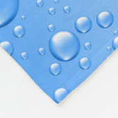 Metallic Sky Blue Rain Drops Fleecedecke (Ecke)
