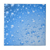 Metallic Sky Blue Rain Drops Fliese (Vorderseite)