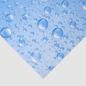 Metallic Sky Blue Rain Drops Seidenpapier (Ausschnitt)