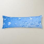 Metallic Sky Blue Rain Drops Seitenschläferkissen (Vorderseite)