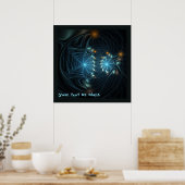 Metallic Spider Webs Poster (Küche)