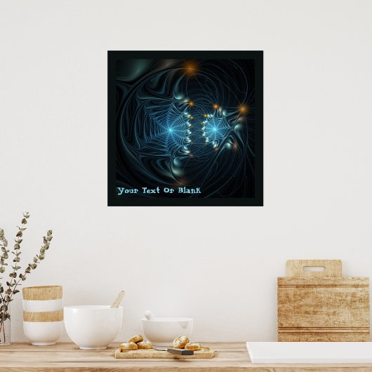 Metallic Spider Webs Poster (Küche)