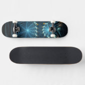 Metallic Spider Webs Skateboard (Horizontal)