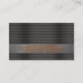 Metallic Steel | Handwerkzeug-Logo Visitenkarte (Rückseite)