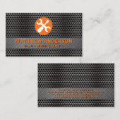 Metallic Steel | Handwerkzeug-Logo Visitenkarte (Vorne/Hinten)