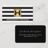 Metallic/Streifen Visitenkarte (Vorne/Hinten)