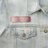 Metallic Style Rose Gold Safety Button Mitarbeiter (Beispiel)