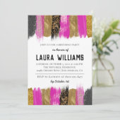 Metallic Tape Gold & Pink - Einladung zum Geburtst (Stehend Vorderseite)