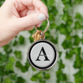 Metallic-Taste für Monogramm mit personalisiertem  Schlüsselanhänger (Hand)