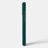 Metallic Teal-Green Brushed Aluminum Look Case-Mate iPhone Hülle (Rückseite / Links)