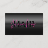 Metallic texture hairstylist Business Card Visitenkarte (Vorderseite)
