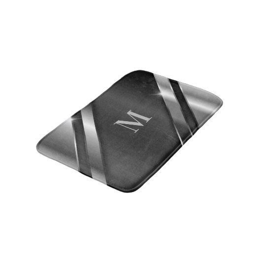 Metallic Texture Monogram Badematte (Schrägansicht)