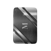 Metallic Texture Monogram Badematte (Vorderseite Vertikal)