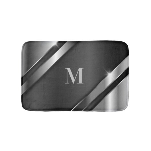 Metallic Texture Monogram Badematte (Vorderseite)