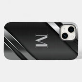 Metallic Texture Monogram Case-Mate iPhone Hülle (Rückseite (Horizontal))