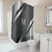 Metallic Texture Monogram Duschvorhang (Beispiel)