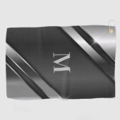 Metallic Texture Monogram Golfhandtuch (Horizontal)