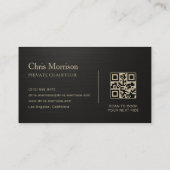 Metallic Transport Car QR Code Photo Black & Gold Visitenkarte (Rückseite)