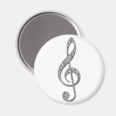 Metallic Treble Clef Magnet (Vorderseite/Rückseite)
