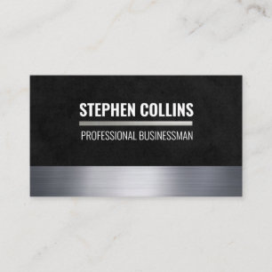 Metallic Trim Schwarze Textur Visitenkarte