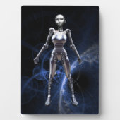 Metallic Woman Robot Fotoplatte (Vorderseite)