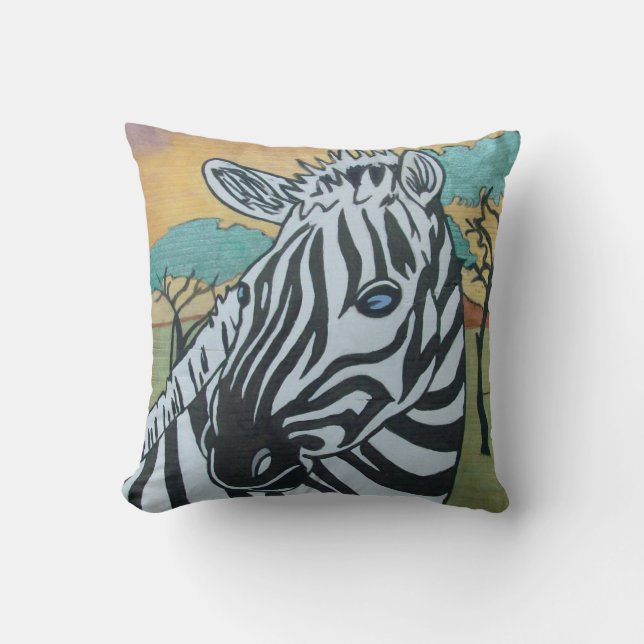 Metallic Zebra Pillow Kissen (Vorderseite)