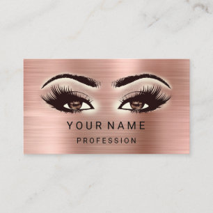 Metallica Rose Makeup Minimalbraun Eyelash Visitenkarte