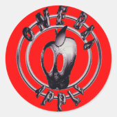 Metallicappleskull_trans - Maßgeschneidert Runder Aufkleber (Vorderseite)