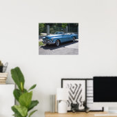 Metallicblauer Buick Skylark 1953 Poster (Heimbüro)