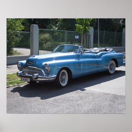 Metallicblauer Buick Skylark 1953 Poster (Vorne)