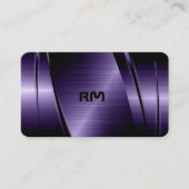 Metallicmetallischer geometrischer Hintergrund Bus Visitenkarte (Vorderseite)