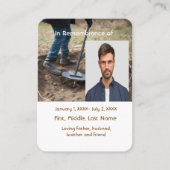 Metallidentifizierung von Memorial Pocket Card Visitenkarte (Vorderseite)