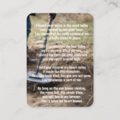 Metallidentifizierung von Memorial Pocket Card Visitenkarte (Rückseite)