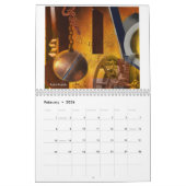 METALLIKISCHE ABSTRAKTE DIMENSIONEN - Mauerkalende Kalender (Feb 2026)