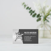 Metallindustrieller Hintergrund | Wrenches Tire Lo Visitenkarte (Stehend Vorderseite)