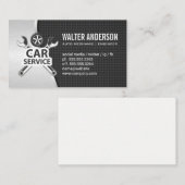 Metallindustrieller Hintergrund | Wrenches Tire Lo Visitenkarte (Vorne/Hinten)