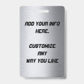 Metallinspiriertes Angestellt-Abzeichen Ausweis (Back)