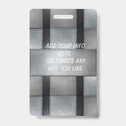 Metallinspiriertes Angestellt-Abzeichen Ausweis (Front)