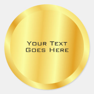 Metallisch aussehendes falsches Gold Fügen Sie Ihr Runder Aufkleber