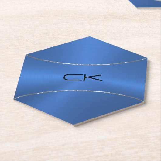 Metallisch blau mit silberakzenten Untersetzer (angewinkelt)